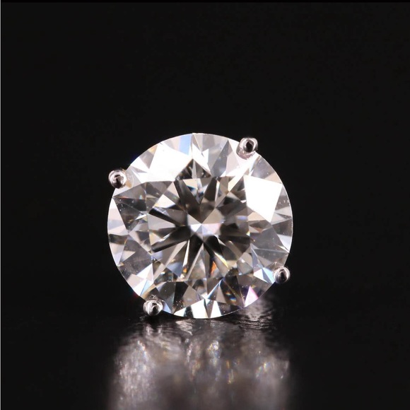 14.0 KT WHITE GOLD 3.48 CTW LAB GROWN DIAMOND EARRINGS - Picture 3 of 6